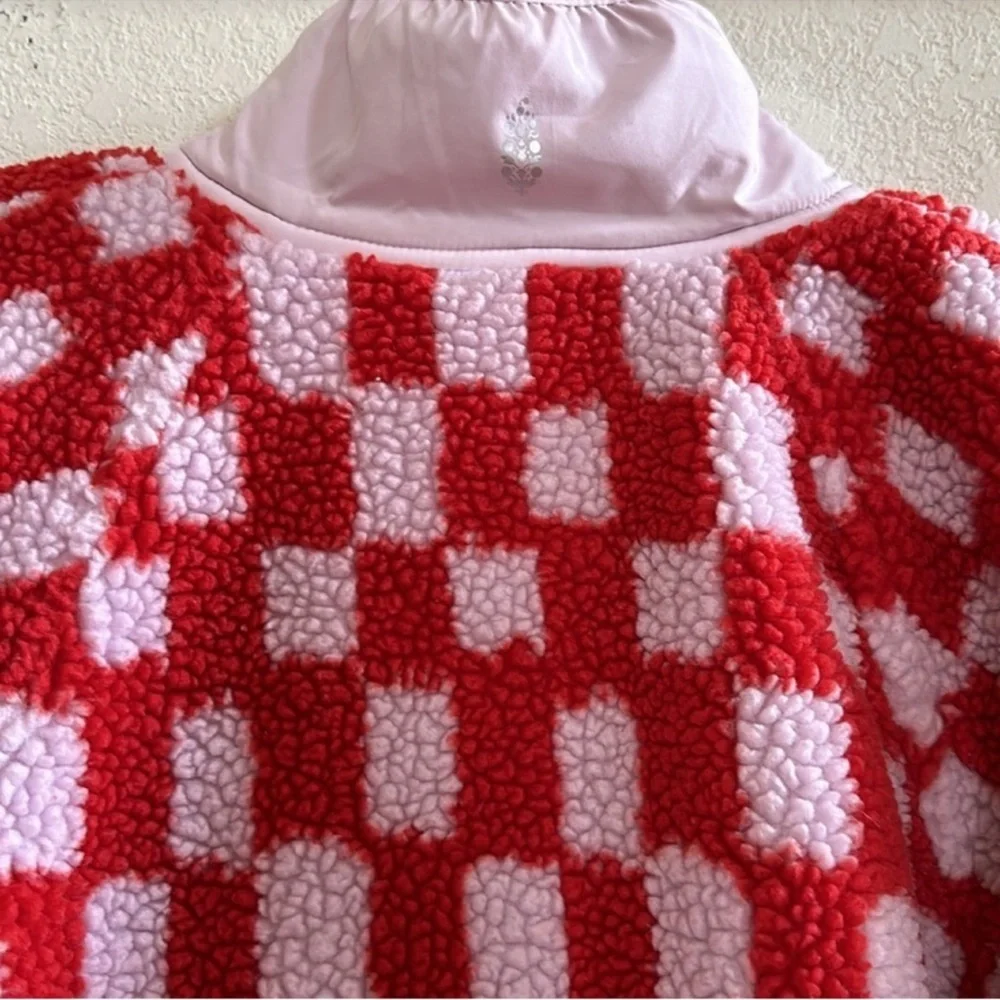 RARE Free People Movement | Hit The Slopes Checkered Fleece Pullover | Medium - Picture 9 of 13